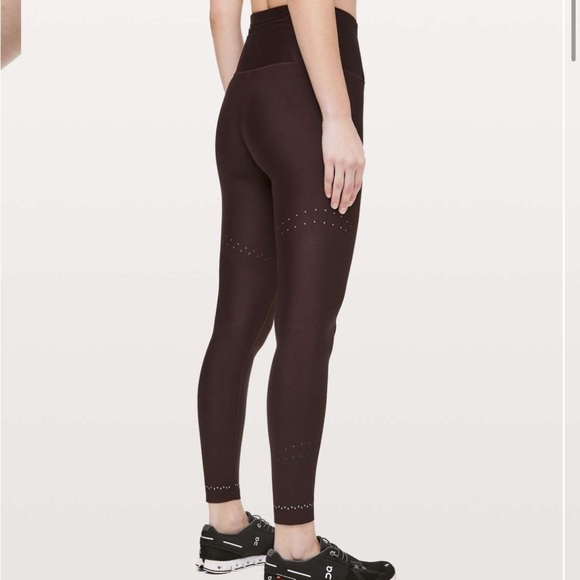 Lululemon Zoned In Tight Plum Shadow SZ 2 WAIST:10”/INSEAM:27”/RISE:9” - Picture 2 of 15